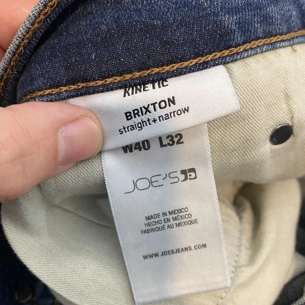 Joes Jeans Brixton Jeans Mens 40x32 Blue Medium Wash Slim Straight Stretch Denim